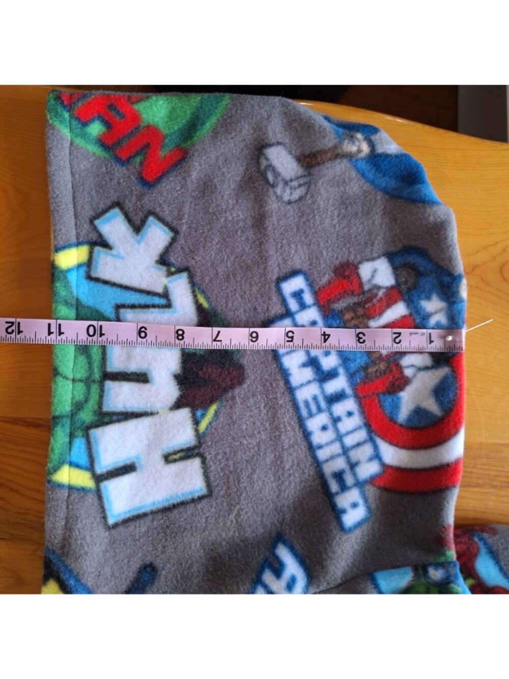 Avengers Fleece Poncho Cape With Hood & Pocket Handmade M Medium Hulk Iron Man - Picture 9 of 16